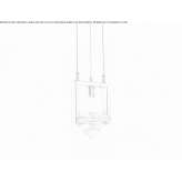 Metal hanging lamp with crystals Barolo