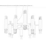 Metal chandelier Beynes