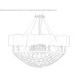 Metal chandelier with crystals Custines