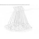 Halogen crystal pendant lamp Oniferi
