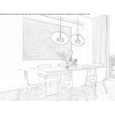 LED hanging lamp made of anodized aluminum Lorain