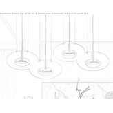 LED hanging lamp made of anodized aluminum Lorain