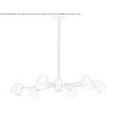 Brass LED chandelier Galena