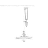 Adjustable metal pendant lamp Olathe