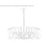 Lampa wisząca ze szkła i metalu Bahsili