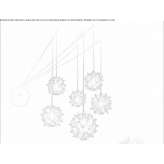 Lampa wisząca LED z dmuchanego szkła Zadareni