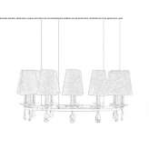 Pendant lamp with crystals Ardning