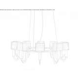 Crystal and metal chandelier Allassac