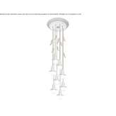 Brass pendant lamp Nontron