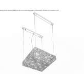 Lampa wisząca z kryształkami Crezancy