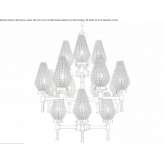 Metal and crystal chandelier Cacilhas