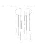 Pendant lamp made of metal and opal glass Vokhma