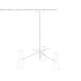 Brass rotating chandelier Ludza