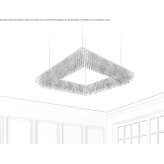 Metalowa lampa wisząca z kryształkami Karres