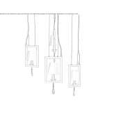 Pendant lamp with crystals Sadaba