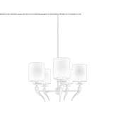 Metal hanging lamp with crystals Lutcher