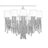 LED chandelier with crystals Itri