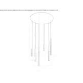 Lampa wisząca z metalu i opalowego szkła Vokhma