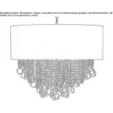 Pendant lamp with crystals Vilani