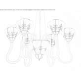 Murano glass chandelier Paterno