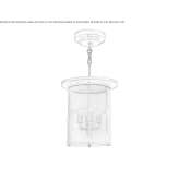 Handmade brass hanging lamp Tripi