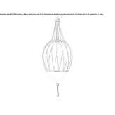 Lampa wisząca z dmuchanego szkła Pochinki
