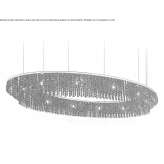 Metal hanging lamp with crystals Karres