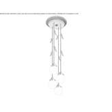 Brass pendant lamp Nontron