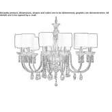 Chandelier with crystals Shenley