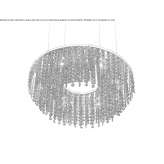 Metal hanging lamp with crystals Karres
