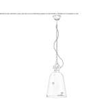Ceramic hanging lamp in an industrial style Salcia