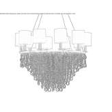 Pendant lamp with crystals Vilani