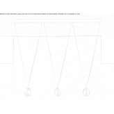 LED hanging lamp made of borosilicate glass Genille