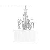 Pendant lamp with crystals Shenley