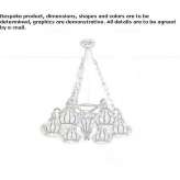 Murano glass hanging lamp Laroque