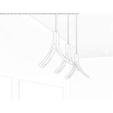 Metalowa lampa wisząca LED Mourenx