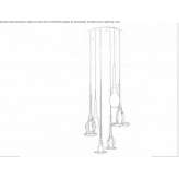 LED hanging lamp made of blown glass Greffern