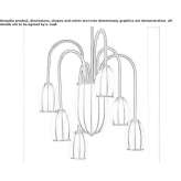 Murano glass chandelier Tambores
