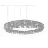 Metal hanging lamp with crystals Karres