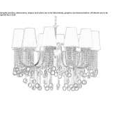 Chandelier with crystals Bozan