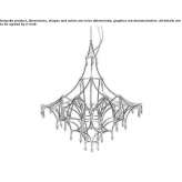 Nickel pendant lamp with Swarovski® crystals Herseaux