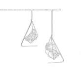Crystal and metal hanging lamp Sperone