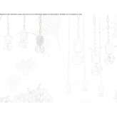 Lampa wisząca z drewna i szkła Trilport