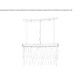 Halogen, crystal pendant lamp, adjustable Formby