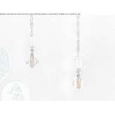 Lampa wisząca z drewna i szkła Augy