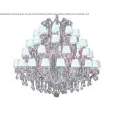 Metal chandelier with crystals Kossa
