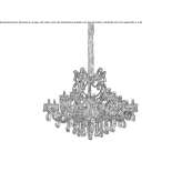 Metal chandelier with crystals Kossa