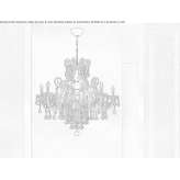 Glass chandelier with crystals Etreux
