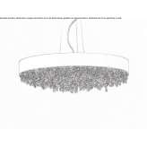 Metalowa lampa wisząca LED z kryształkami Goksu