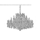 Metal chandelier with crystals Kossa